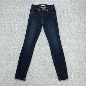 Madewell Skinny Jeans Womens 24 Blue Dark Wash Stretch Denim Slim Pants Casual